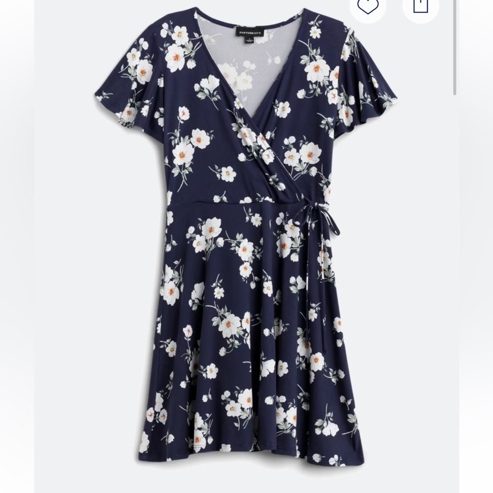 Faux wrap dress.  Size XL